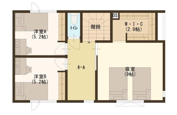 参考プラン例①3LDK29坪（2階）