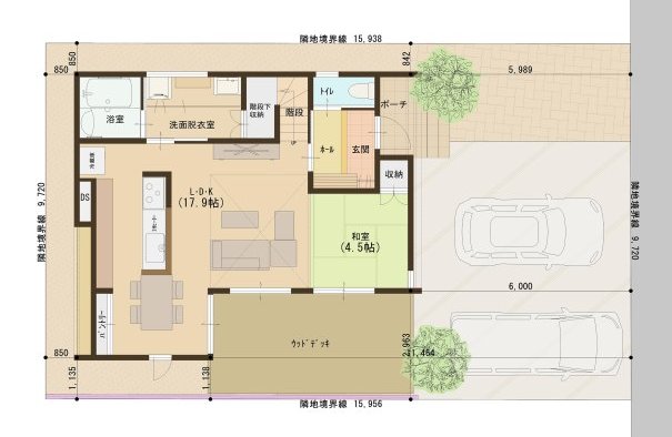 参考プラン例②4LDK32坪（1階）