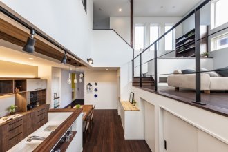 3層構造の空間設計の家