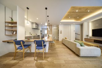 大空間リビングと家事ラク動線を叶えた家